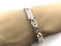 Silver Star & Bar Bracelet 8 Inch
