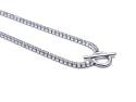 Silver Cz T-Bar Necklace