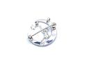 Silver Marcasite Cat In Moon Brooch