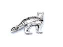 Silver Marcasite & Enamel Fox Pendant Brooch