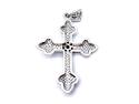 Silver Onyx & Marcasite Cross Pendant
