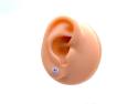 9ct White Gold CZ Stud Earrings 6mm