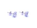 9ct White Gold CZ Stud Earrings 6mm