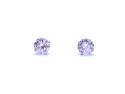 9ct White Gold CZ Stud Earrings 6mm