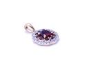 9ct Yellow Gold Garnet & Diamond Pendant