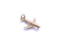 9ct Yellow Gold Plane Charm/Pendant