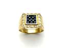 18ct Sapphire & Diamond Cluster Ring