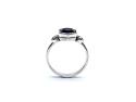 Silver Amethyst & Marcasite Geometric Ring