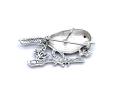 Silver Marcasite & Enamel Robin Brooch Pendant