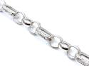 Silver Engraved Gypsy Bracelet 9 Inch