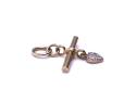 9ct Diamond T-Bar & Heart Pendant