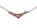 9ct Yellow Gold Diamond Celtic Necklet