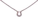 9ct Diamond Horse Shoe Necklet 18 Inch