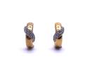 9ct Yellow Gold Diamond Hoop Earrings
