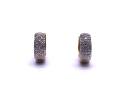 9ct Yellow Gold Diamond Hoop Earrings
