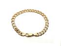9ct Flat Curb Bracelet 8 1/2 inch