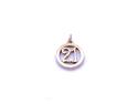 9ct Yellow Gold 21 Circle Charm/Pendant