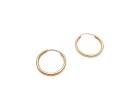 9ct Yellow Gold Patterned Hoop Earrings