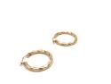9ct Yellow Gold Twisted Hoop Earrings
