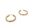 9ct Yellow Gold Twisted Hoop Earrings