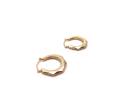 9ct Yellow Gold Hexagonal Hoop Earrings