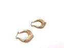9ct Yellow Gold Patterned Hoop Earrings