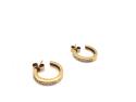 9ct Yellow Gold CZ Hoop Earrings