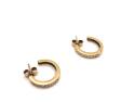 9ct Yellow Gold CZ Hoop Earrings