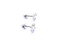 Silver Pawprint Stud Earrings