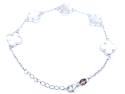 Silver Mother Of Pearl Multi Clover Bracelet