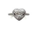 18ct White Gold Diamond Heart Ring