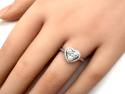18ct White Gold Diamond Heart Ring