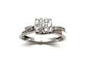 9ct White Gold Diamond Cluster Ring