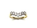 9ct Yellow Gold Diamond Wishbone Ring