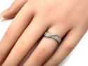 18ct White Gold Diamond Wishbone Ring