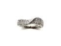 18ct White Gold Diamond Wishbone Ring