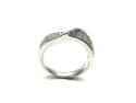 18ct White Gold Diamond Wishbone Ring
