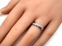 18ct White Gold Diamond Crossover Ring
