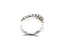 18ct White Gold Diamond Crossover Ring