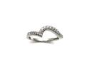 9ct Diamond Wishbone Ring 0.19ct