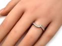 9ct Diamond Wishbone Ring 0.19ct