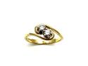 18ct Yellow Gold Diamond 2 Stone Ring