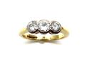 18ct Yellow Gold Diamond 3 Stone Ring