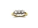 9ct Yellow Gold Diamond 3 Stone Ring
