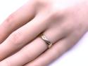 9ct Diamond Wishbone Ring