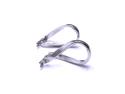 9ct White Gold Twisted Hoop Earrings