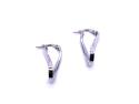 9ct White Gold Twisted Hoop Earrings