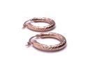 9ct Rose Gold Diamond Cut Hoops