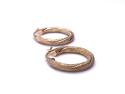 9ct Yellow Gold Patterned Hoop Earrings