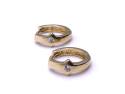 14ct Yellow Gold CZ Hoop Earrings